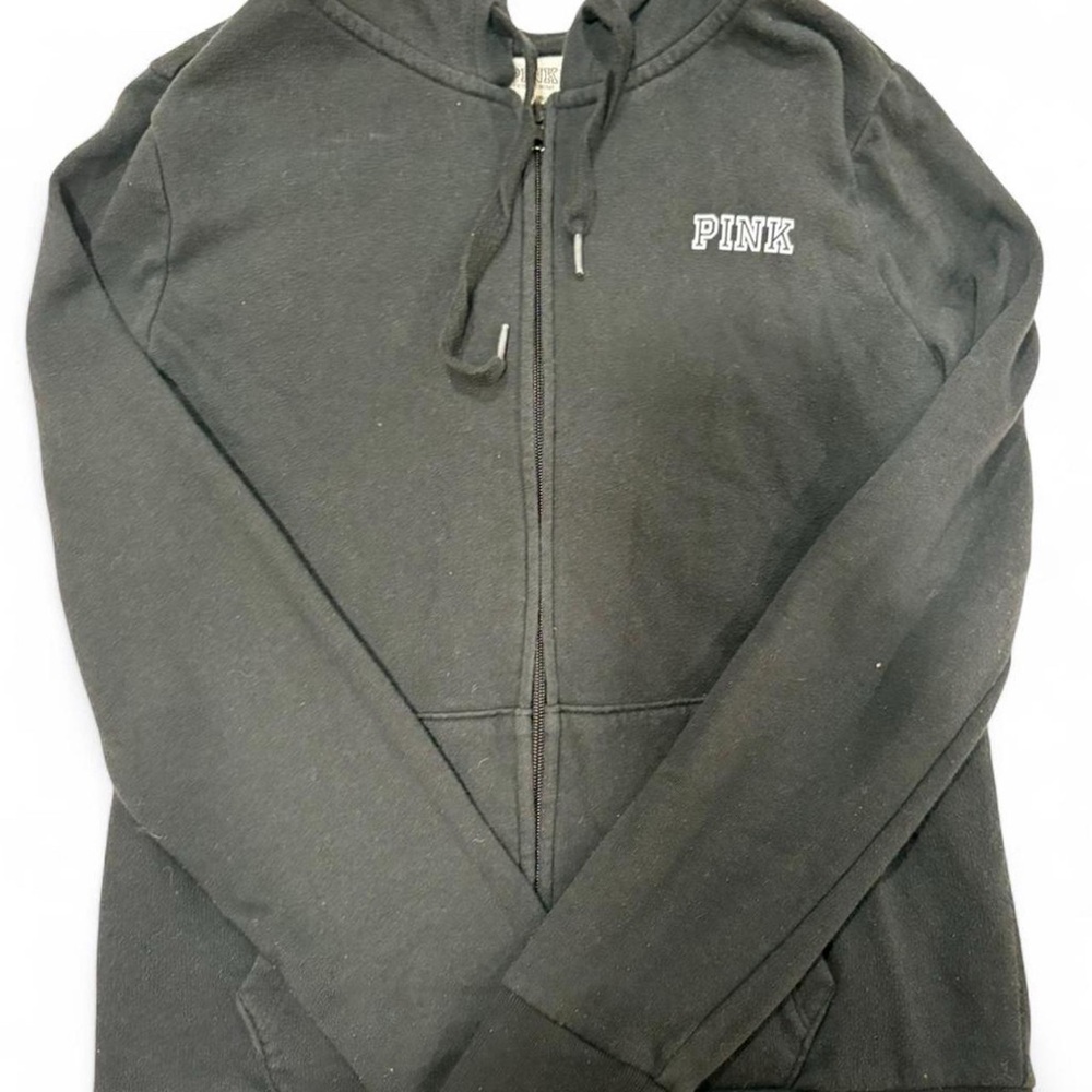 PINK Victoria's Secret Black Hoodie Jacket